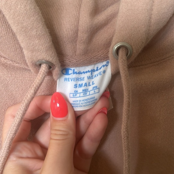 Champion Reverse Weave Pink Hoodie Sweatshirt, size small - Picture 3 of 3